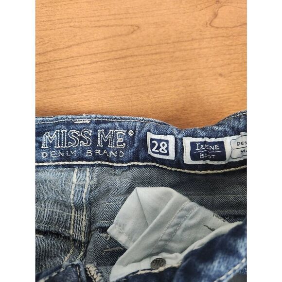 MISS ME Stretch Distressed Cut Off Jean Shorts Sz 28 - Picture 4 of 5